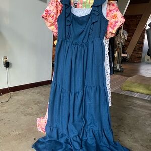 Blue Ruffled Kids Dress